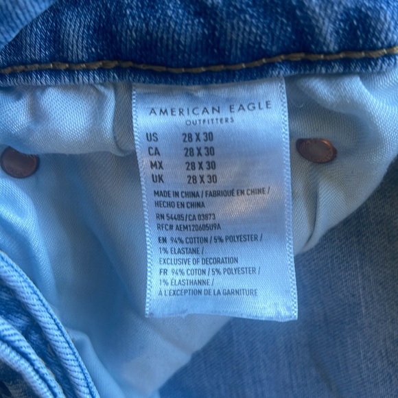 American Eagle flex men’s light blue jeans, size 28x30 - Picture 3 of 4